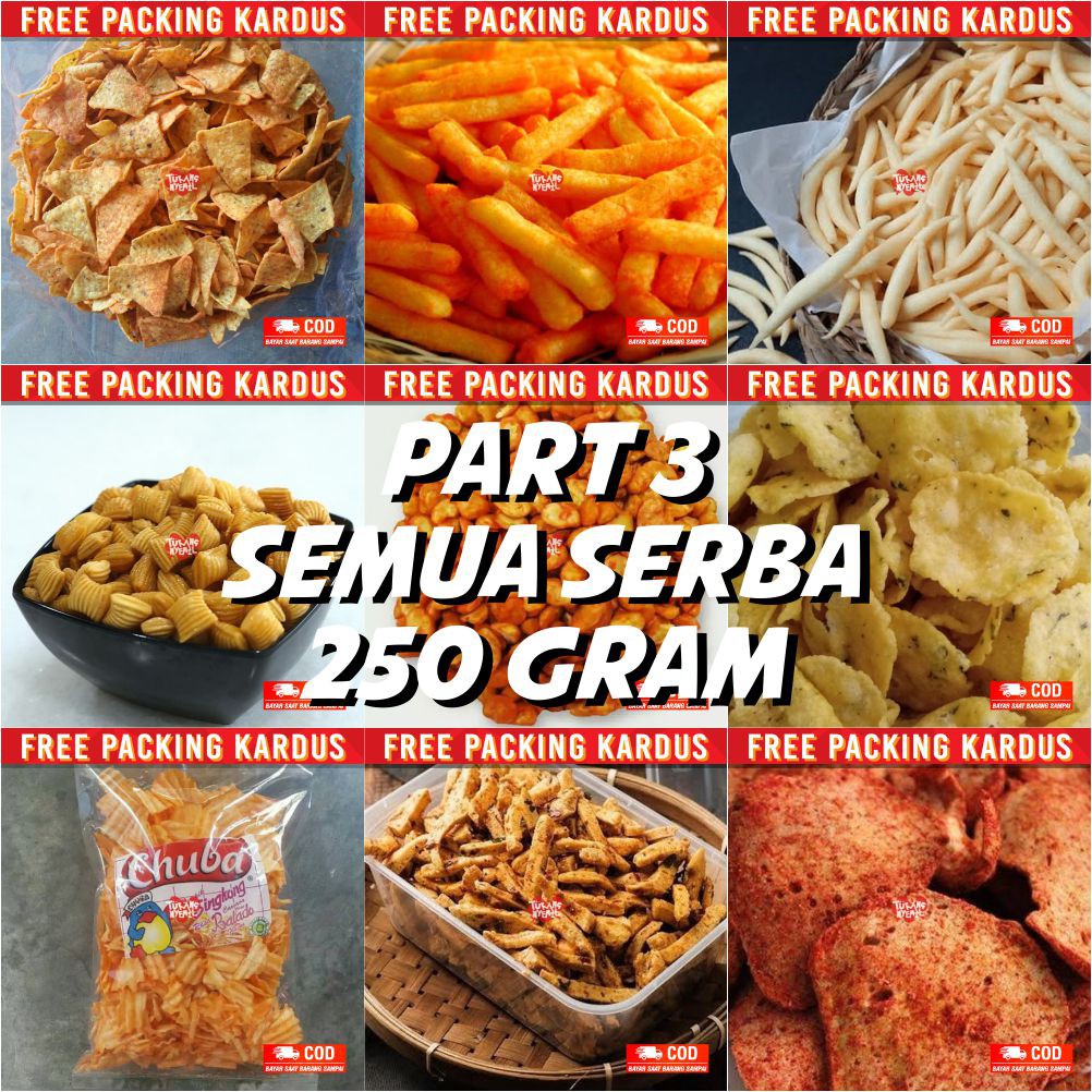 Jual Snack Kiloan Serba Gram Makanan Ringan Cemilan Camilan Jajanan Kiloan Asin Gurih Pedas