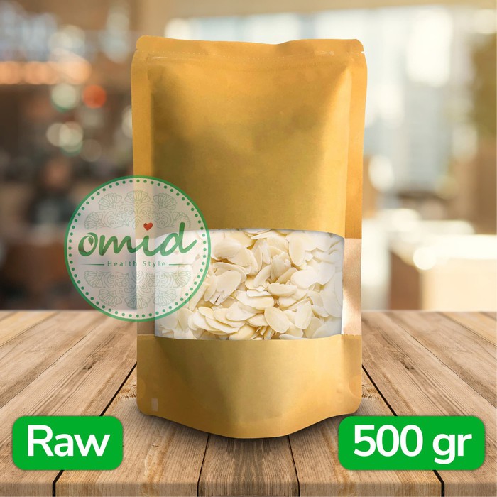 

Raw Almond Sliced Kacang Almond Iris Mentah 500gr