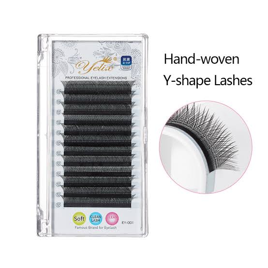 Yelix Y-Shape V-Shape W-Shape WW Shaped YYshape VV Ellipse 3D Super Soft Professional Eyelash Extension Bulumata cabang 2D Volume y-shaped