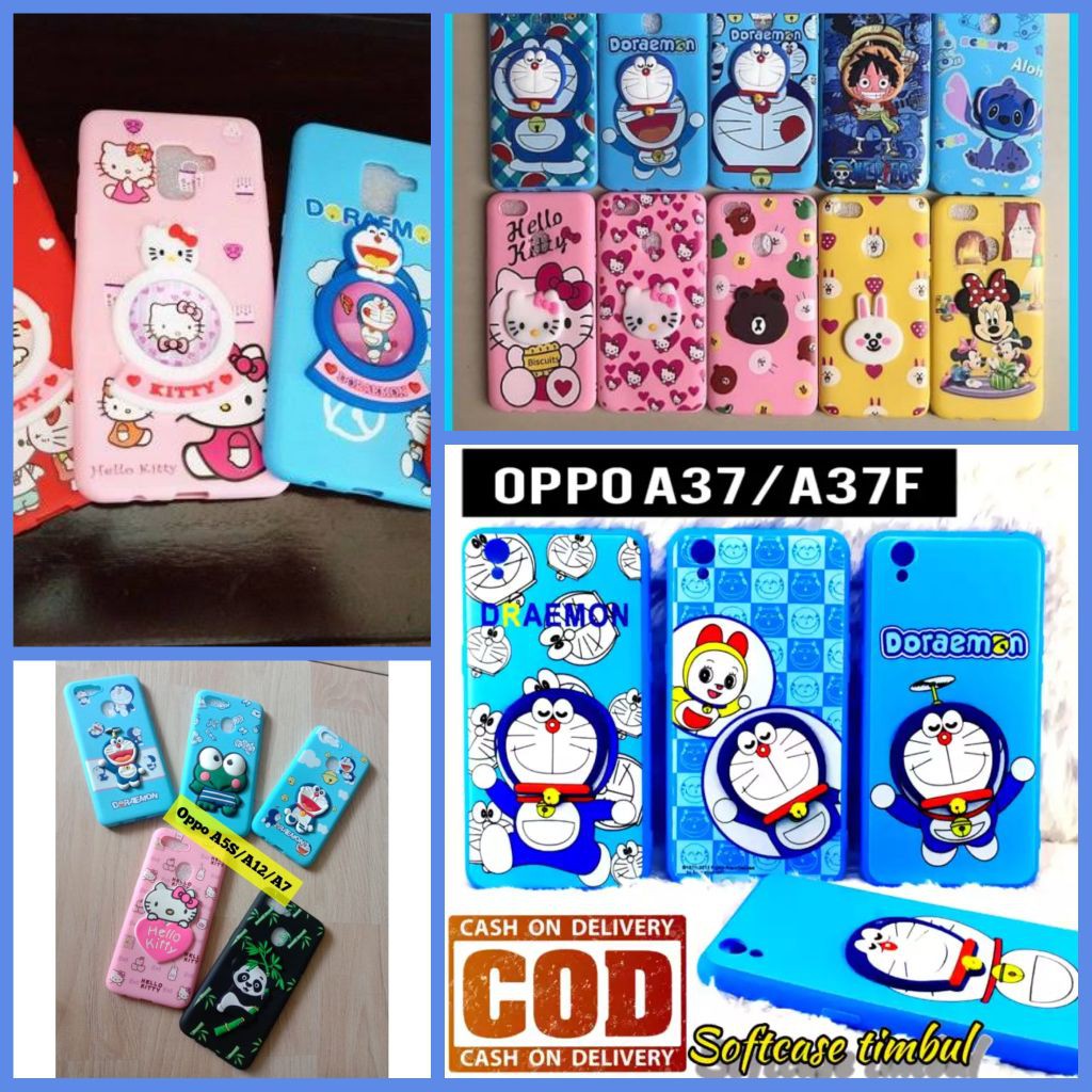 SOFT CASE TIMBUL KARAKTER OPPO A71 F7 A83 A3S VIVO V15 PRO Y83 BAGUS