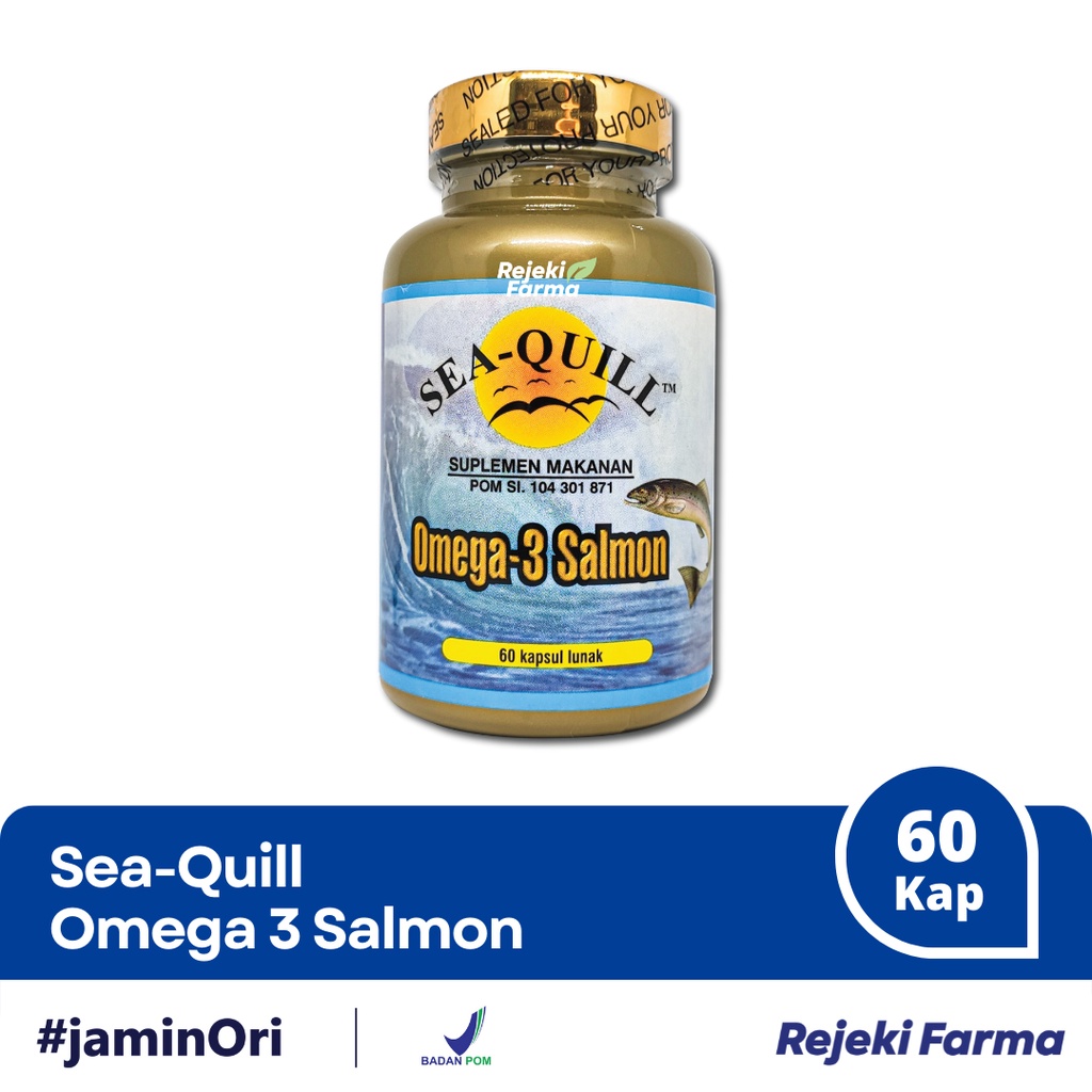[ BPOM ] Sea-Quill Omega 3 Salmon Isi 60 Kapsul Lunak - SeaQuill