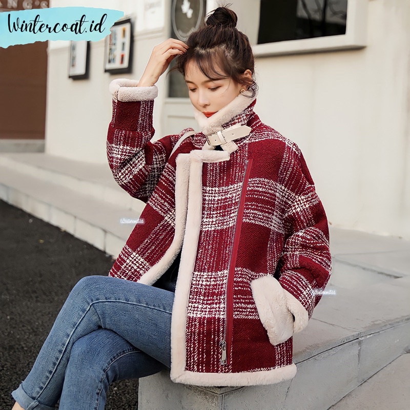 Fur coat winter wanita mantel musim dingin import korean style oversized jacket hangat jaket bulu cewek