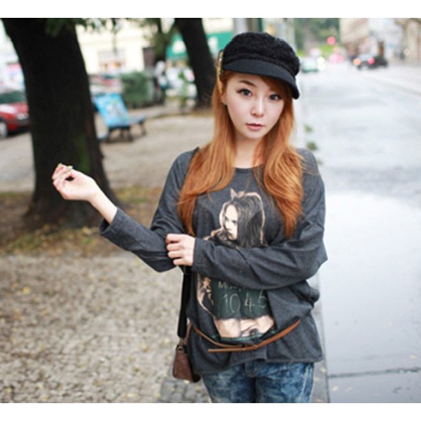 Long T-Shirt Korean Style 322233