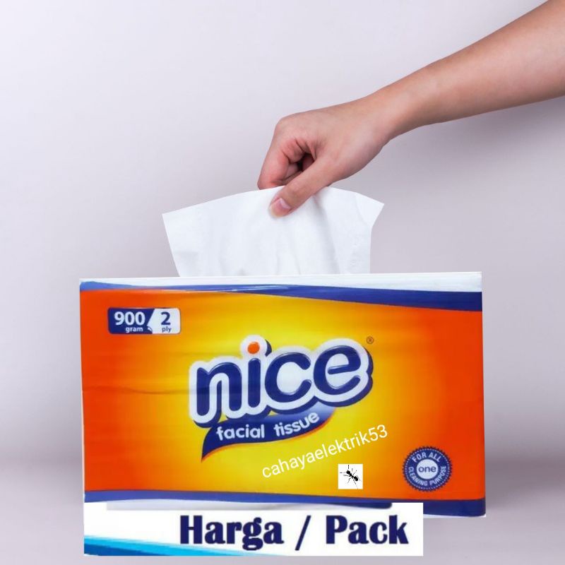 TERMURAH! Tissue Nice / Tisu Nice / Facial Tissue Nice 900gr /tissue  tissu nice/nice 900 gram 2 ply Tissue NICE FACIAL TISSUE 900 GRAM TISU WAJAH Facial 900Gram Nice-1
