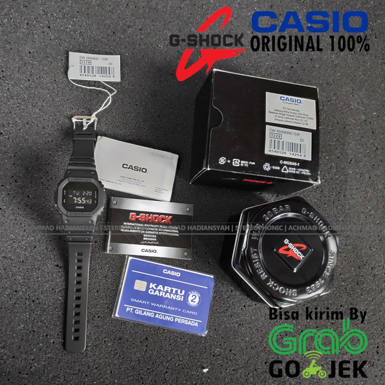 Rubber Band.. ORIGINAL CASIO GShock DW5600BB - ORIGINAL GShock DW5600BBn - DW5600-BB   DW5600-BBn