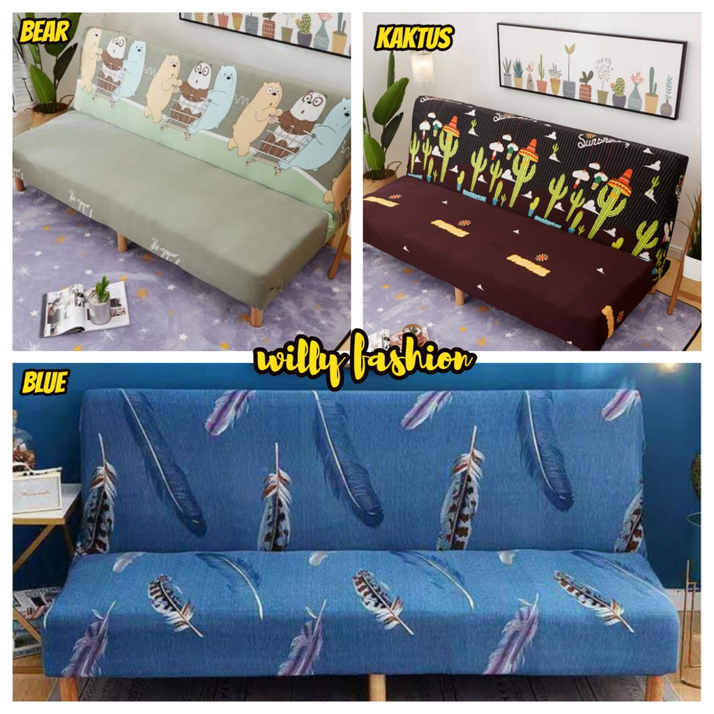 Sarung Sofa Bed elastis Sarung furnitur Tanpa Tangan High Quality Murah