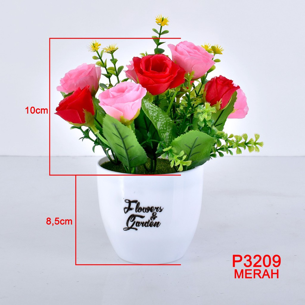COD/ HMPU TANAMAN BUNGA HIAS POT TANAMAN HIAS DEKORASI RUMAH DAN BUNGA PLASTIK P3209-2