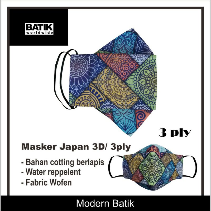 Masker Kain Dewasa 3D Origami