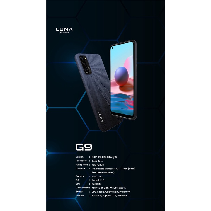 LUNA G9 4/32 RAM 4/32GB GARANSI RESMI