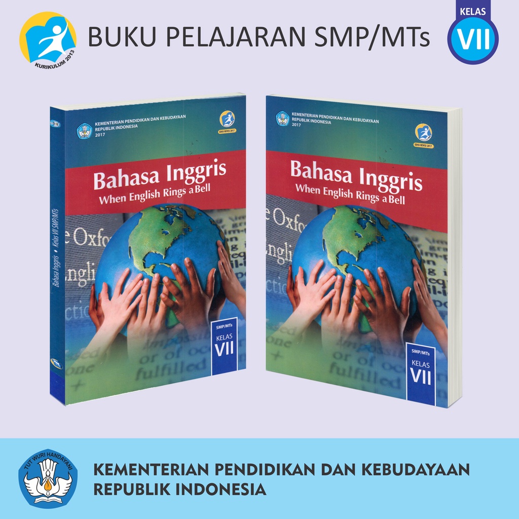 Buku Pendidikan Tingkat SMP MTs Kelas VII Matematika Bahasa Inggris Indonesia Penjaskes Seni Budaya IPA IPS Prakarya-3