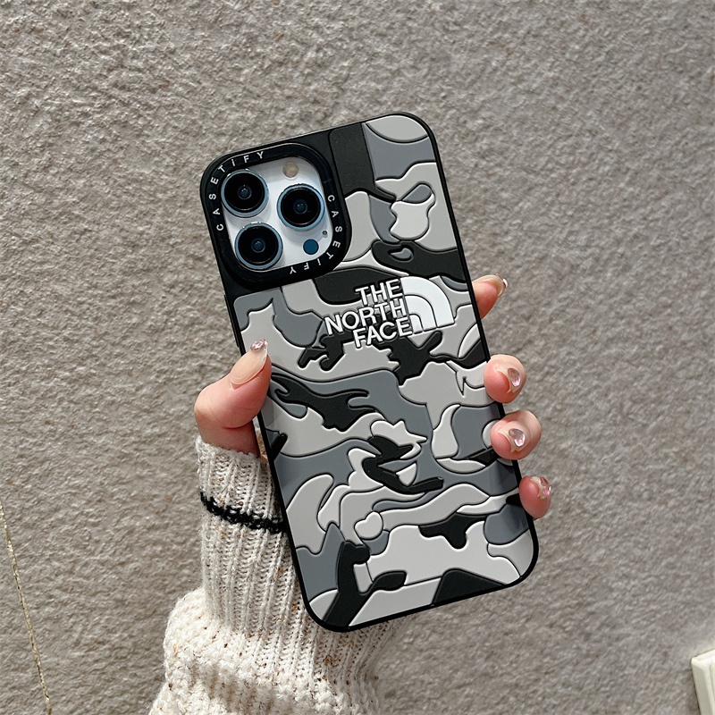 Casing Silikon Motif Camo 3D Untuk iPhone 11 12 13 14 Pro X XS MAX XR