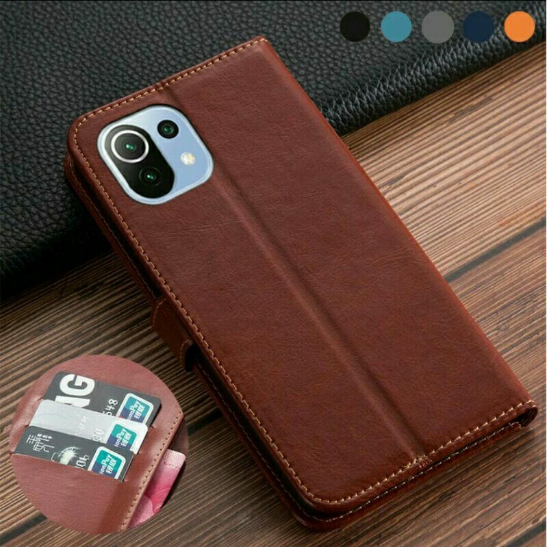 Xiaomi Mi 11 Lite Case Flip Cover Case Leather Wallet Sarung Xiaomi Mi11 Lite
