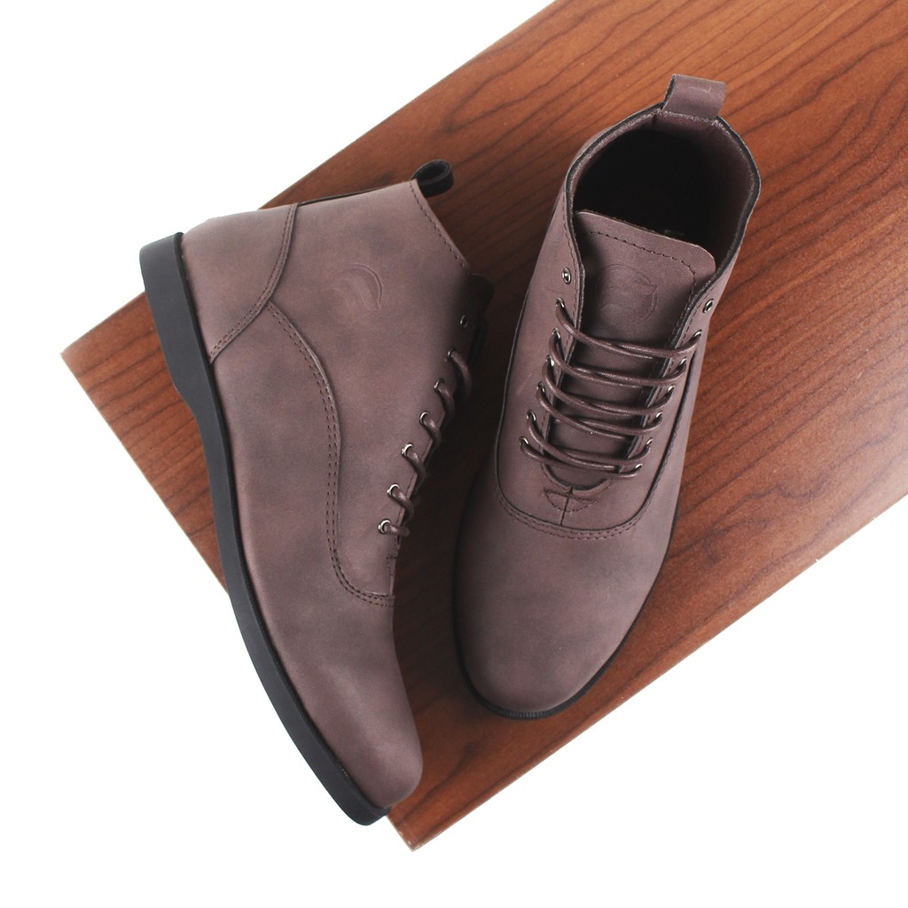 Vintage - Frandeli Pioneer Black Sepatu Boots Casual Kulit Klasik Pria/Cowok - Boot - Ori Footwear