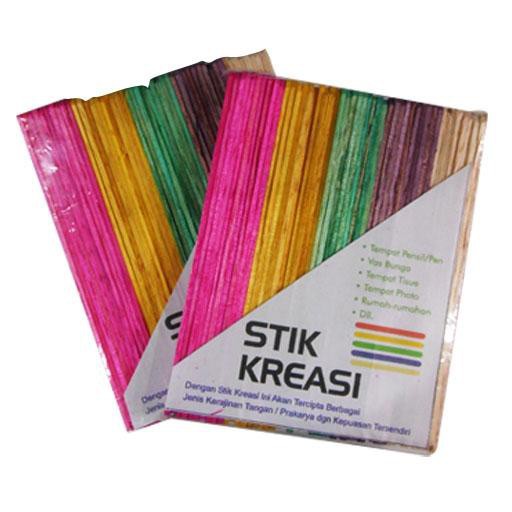 Stick Stik Ice Cream Stik Kayu Es Krim Polos Stik Es Krim Warna Warni Stik Kreasi Kerajinan Tangan Prakarya Stik Kayu Mainan Edukasi Anak Stik Kreasi