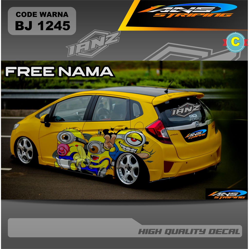 DECAL STIKER MOBIL HONDA JAZZ / VARIASI STIKER AGYA AYLA MOBIL BRIO / STIKER DECAL TERMURAH