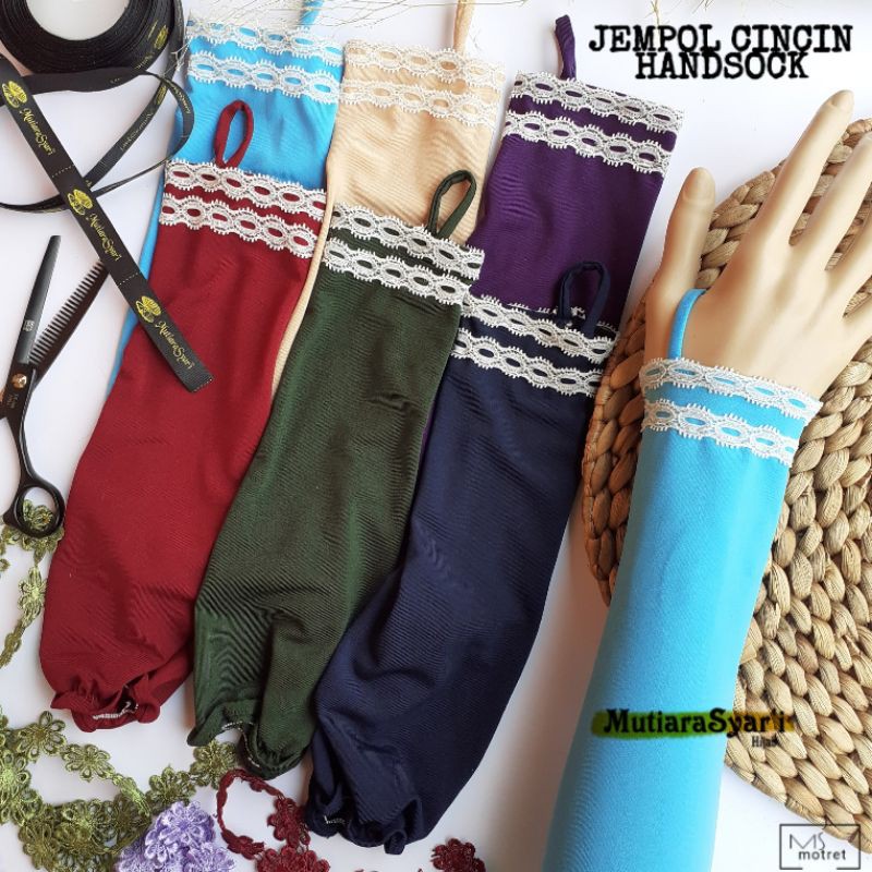 Jual JEMPOL TALI DOUBLE RENDA / MANSET MUSLIMAH /HANDSOCK CANTIK ...