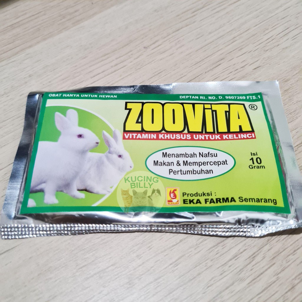 ZOOVITA- Vitamin Kelinci Pertumbuhan Nafsu Makan Penggemuk Kelici | Eka Farma Zoovita 10Gr