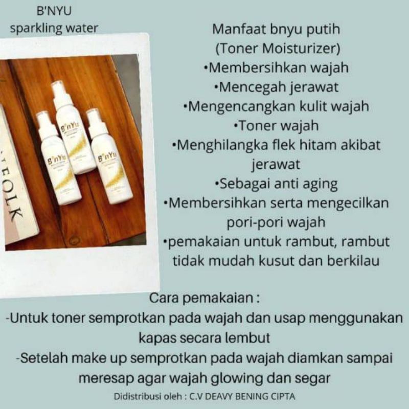 BNYU SPARKLING PUTIH TONER MOISTURIZER