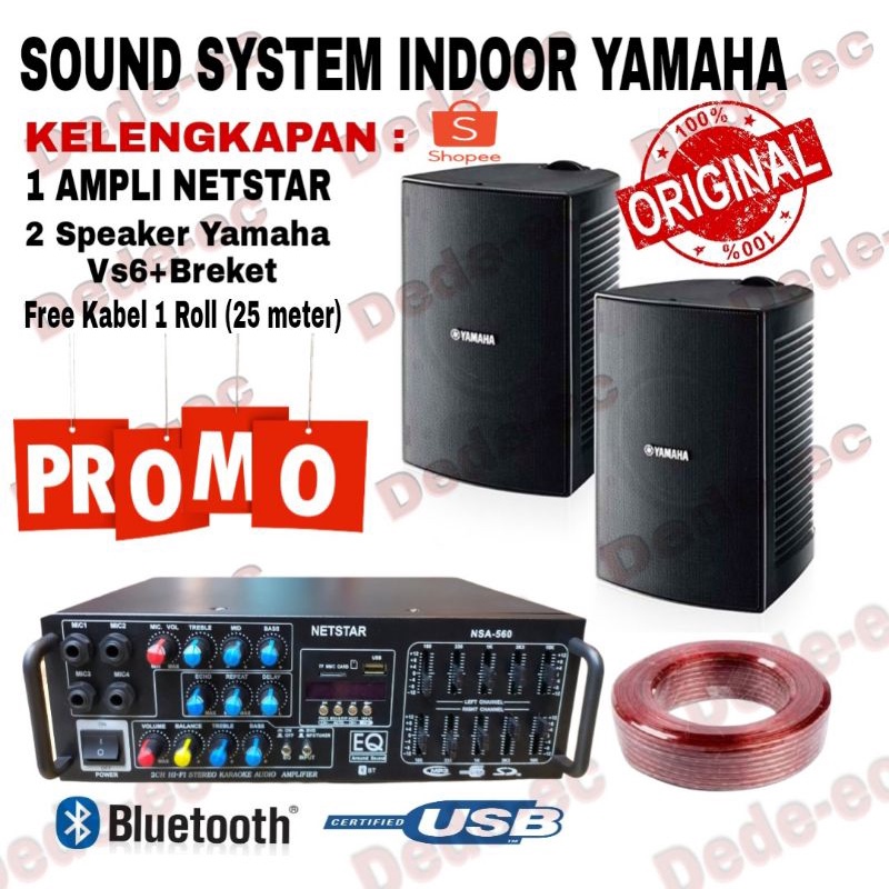Sound System Indoor Speaker  Yamaha Vs 6 Original+Breket Gantung