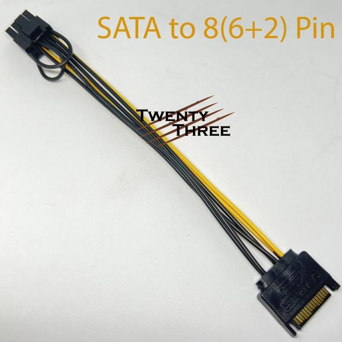 Ready Kabel Sata To 8 Pin Pcie Konverter Gpu Vga Mining Cable Adapter Power Berkualitas