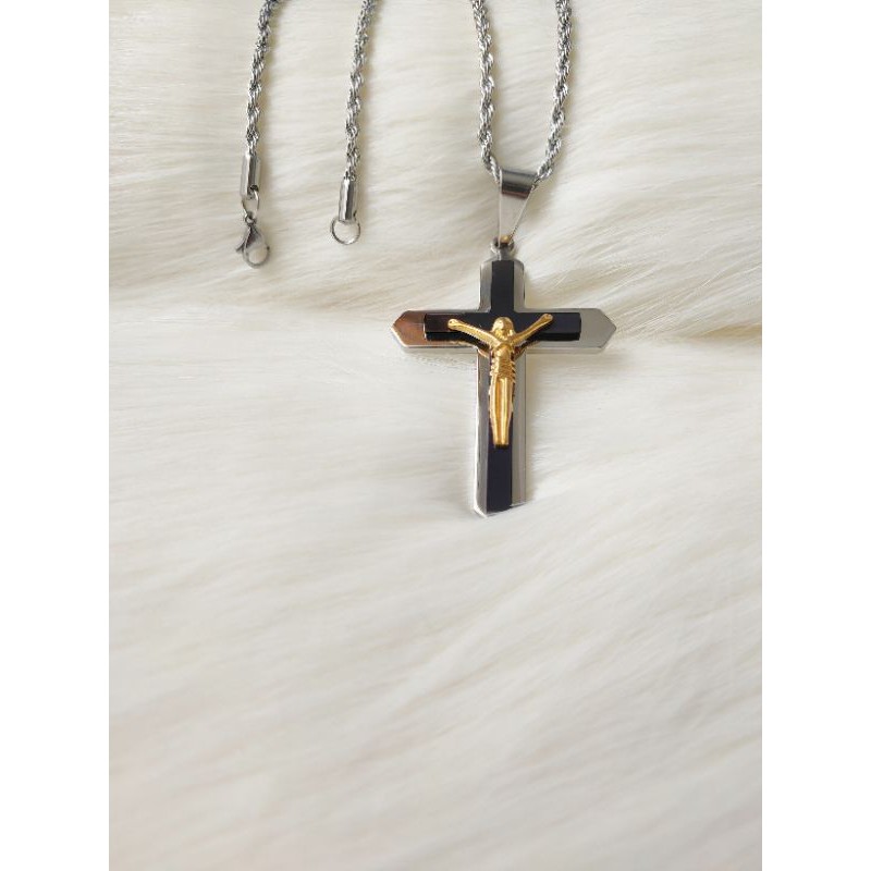 Kalung Salib Yesus Titanium15