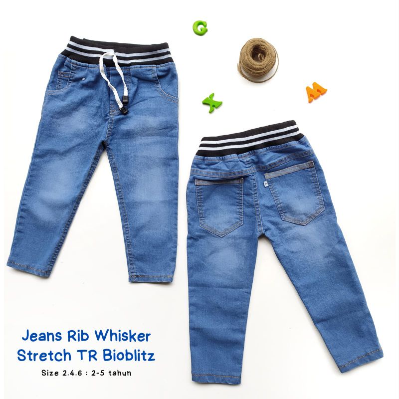 Celana Jeans Jins Denim Panjang Anak Laki Cowok 2-8/9Tahun JRS Bioblitz