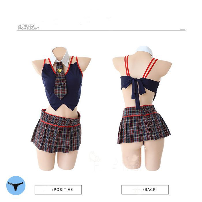 Seragam Sekolah Sexy Set Celana Dalam Rok Mini Seksi Cosplay Anak Sekolah Seragam Ketat Sexy Shopee Indonesia