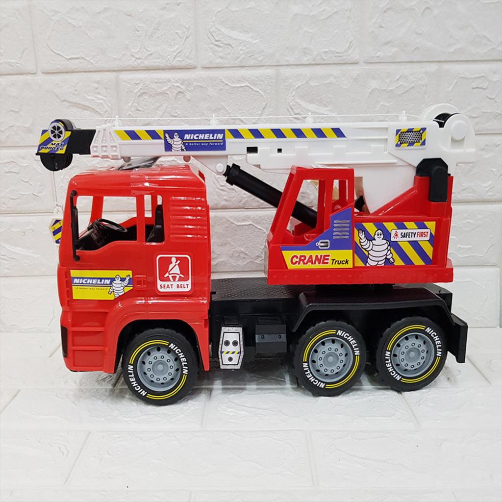 Mainan Anak Construction Crane Truck/ Truk Kontruksi Bangunan 8091A