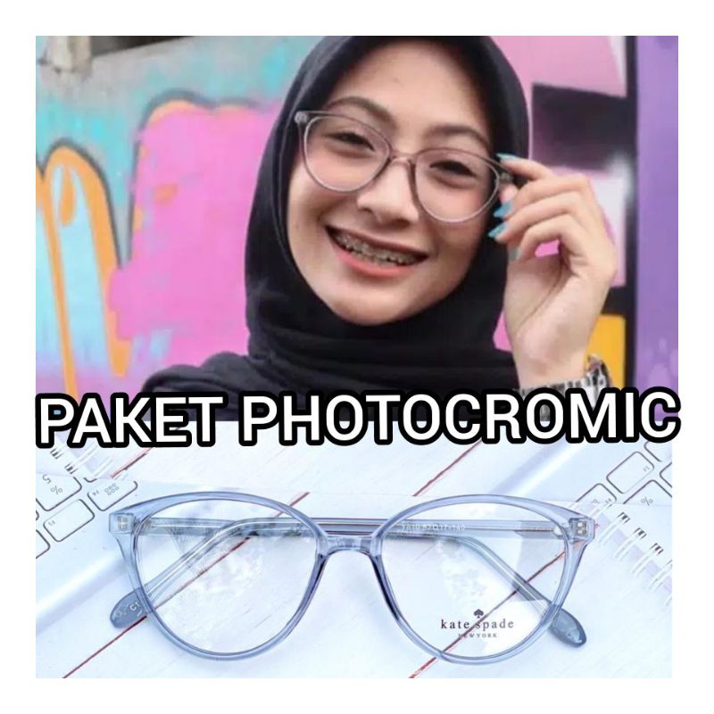 Kacamata Photocromic Antiradiasi Wanita Fashion Frame Cate Aye 810 Termurah