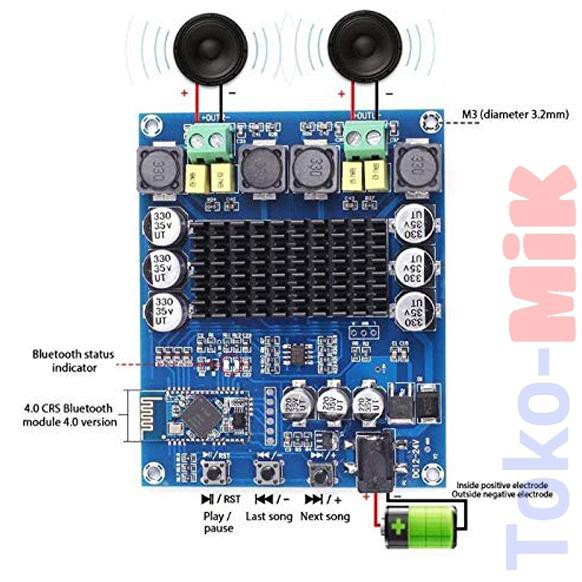 Xh-M548 2X120W 240W Digital Stereo Power Amplifier Tpa3116D2 Tpa3116 Tokmik23 Kualitas Baik