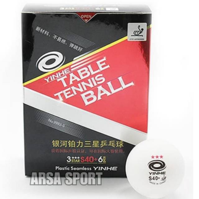Bola Pingpong Yinhe 3 Star 40 Bintang Tiga Bola Tenis Meja