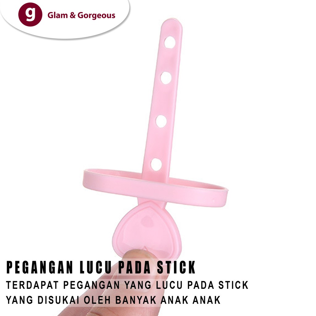 Cetakan Es Krim Lolipop isi 8 Persegi Motif bunga Bubblewrap - IT003