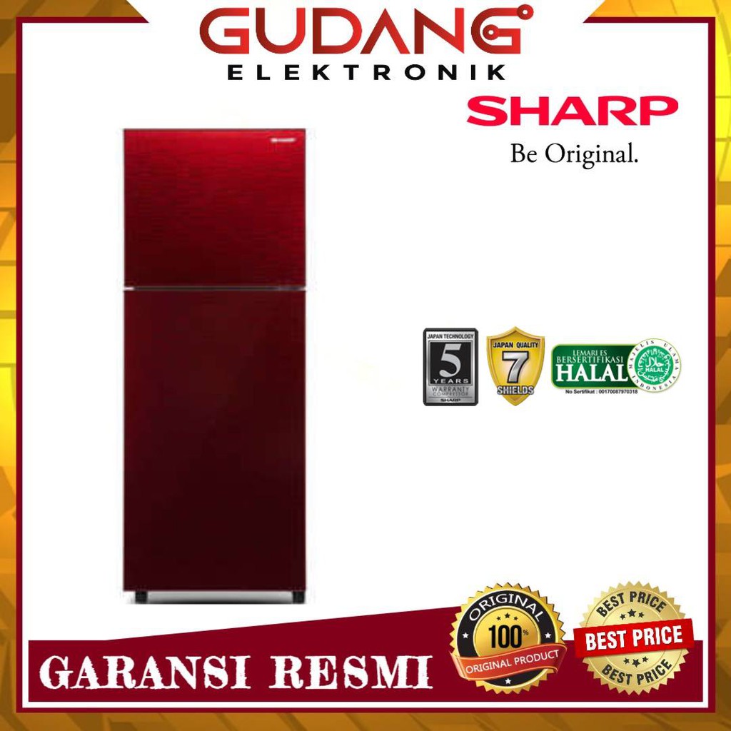 LEMARI ES 2 PINTU SHARP SJ 246 XG KULKAS SHARP SJ246 XG MR MS