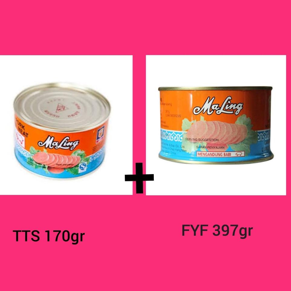

Ma Ling FYF / TTS Luncheon Pork Meat 397gram / 170gram / Daging Ham Babi Maling Non Halal ↔➙ ☌ Read