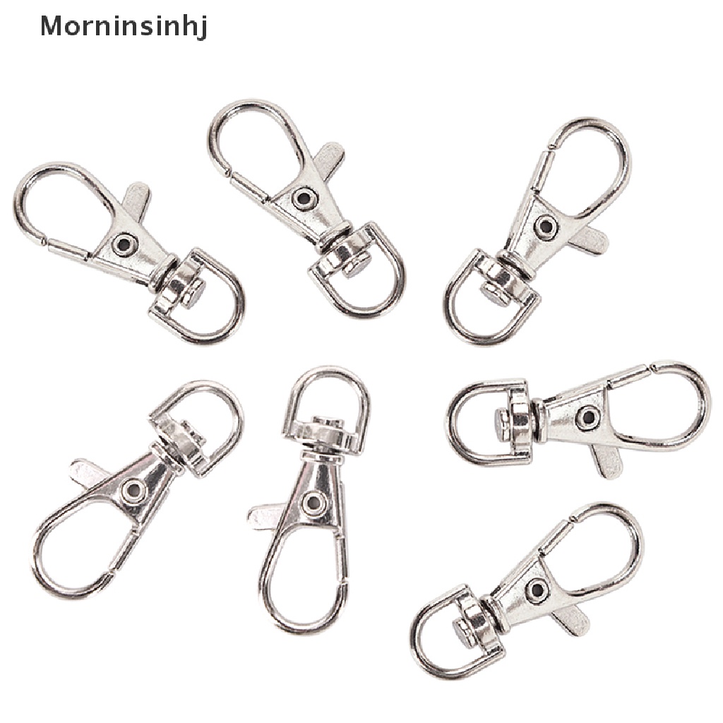 Mornin 10PC Silver Putar Trigger Klip Snap Lanyard Hook Tas Kunci Ring Hooks Hadiah id