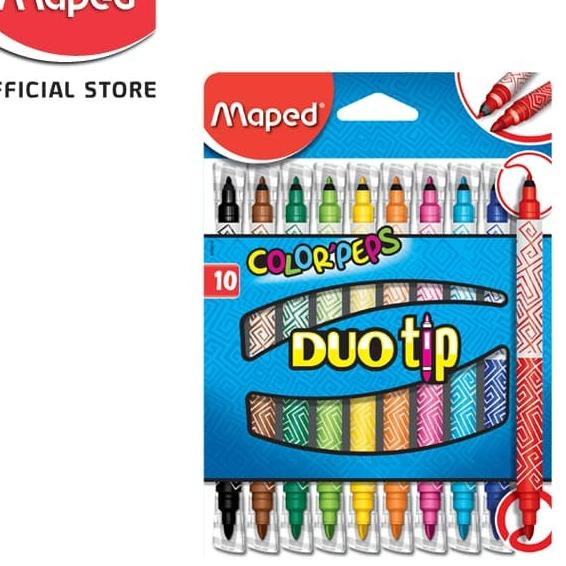 

Maped Duo Tip Felt Pen Spidol (Isi 10)