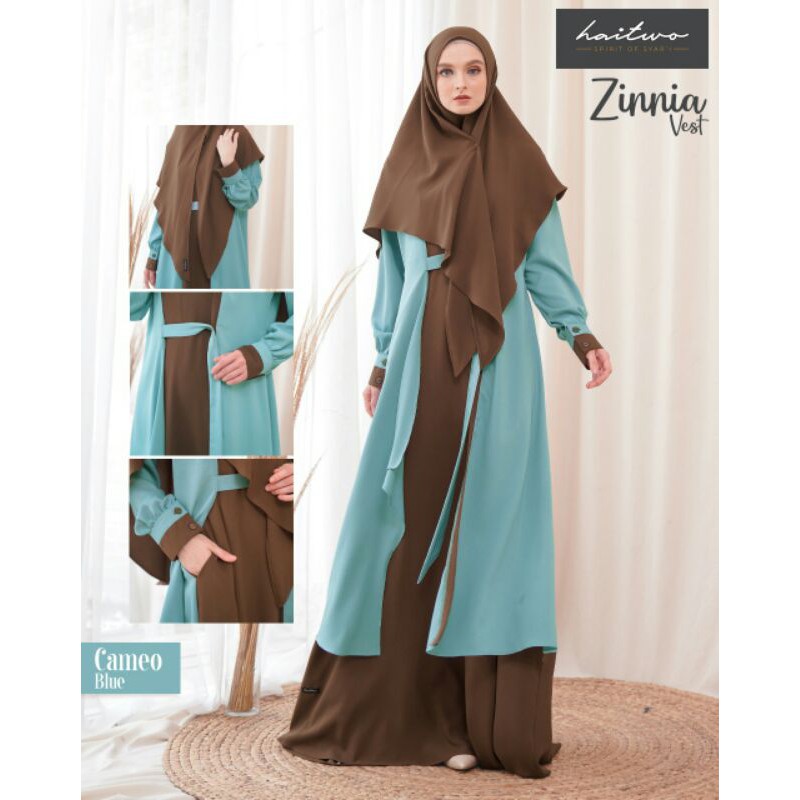 Set Gamis Haihai Haitwo Zinnia Vest GM 98