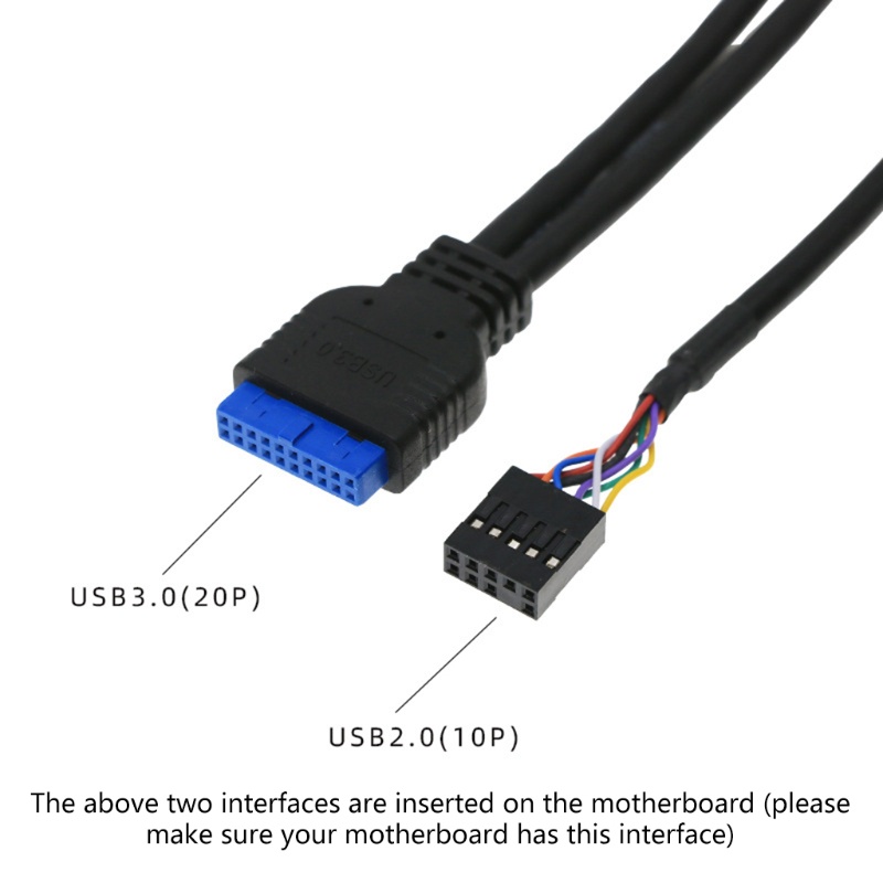 Btsg Komputer USB3.0+USB2.0 Untuk Jack Port I/O Board HUB Kabel Internal Wi