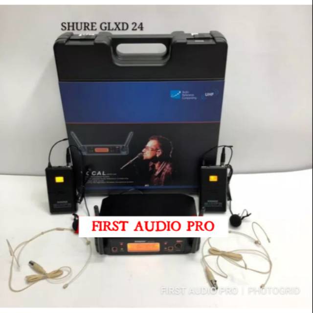 MIC WIRELESS SHURE GLXD 24 / GLXD24 / GLX D24 ( 2BH HEADSET + 2BH CLIP
