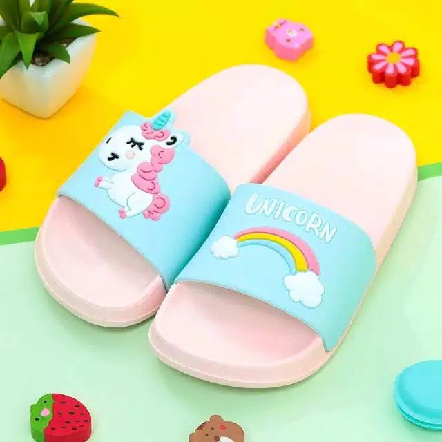 SANDAL KARET DEWASA KARAKTER UNICORN 36-40