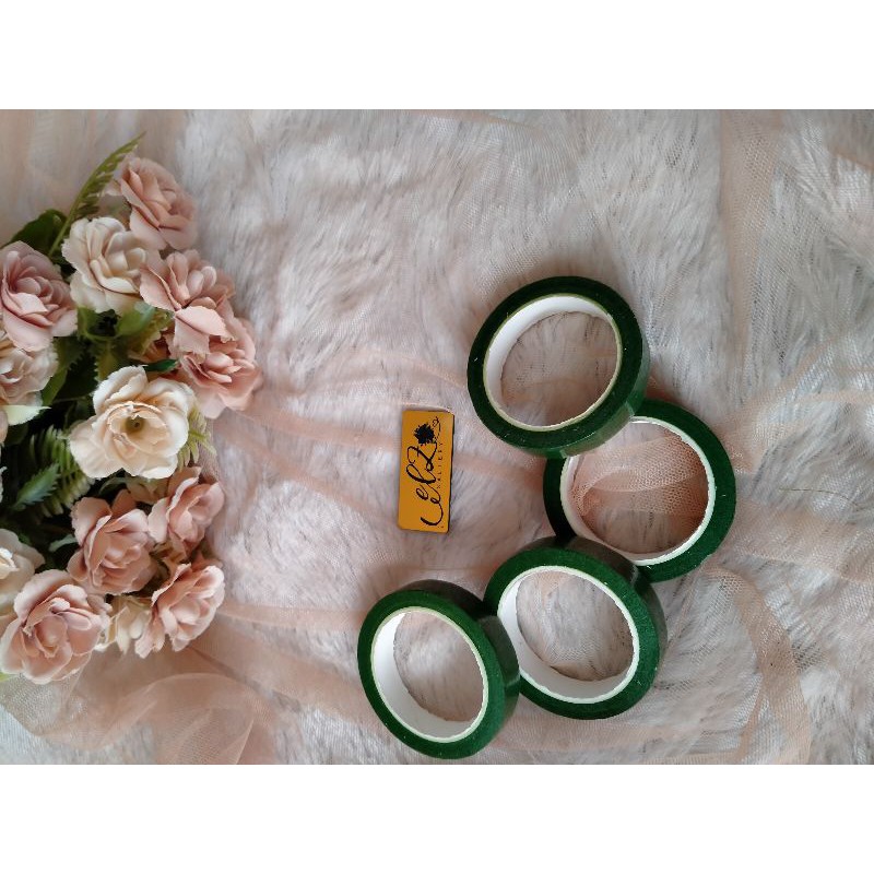 Floral tape warna hijau 12mm 10yard