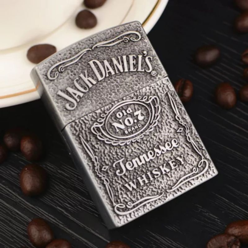 Korek Api Roda Model Zippo Motif Timbul Jack Daniel's