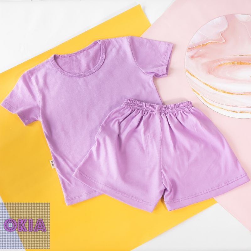 Koas celana set anak - Lilac