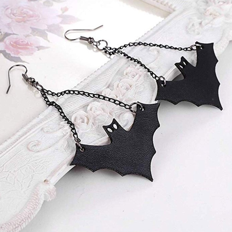 Anting Juntai Desain Kelelawar Halloween Untuk Pria Dan Wanita