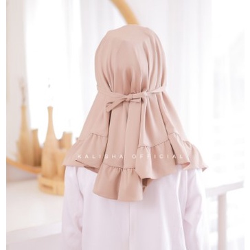 Hijab Anak Jersey 3-7 Tahun Polos Renda I Jilbab Instan Anak Qinara Jersey Premium By Shamira