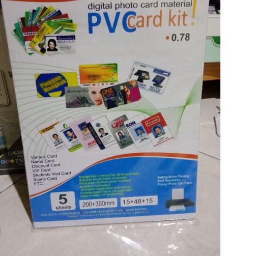 

[_041] 11.11 Bahan ID Card Card 5 Sheet/Kertas PVC Kualitas Bagus Tebal 0,78/Grosir Bisa COD