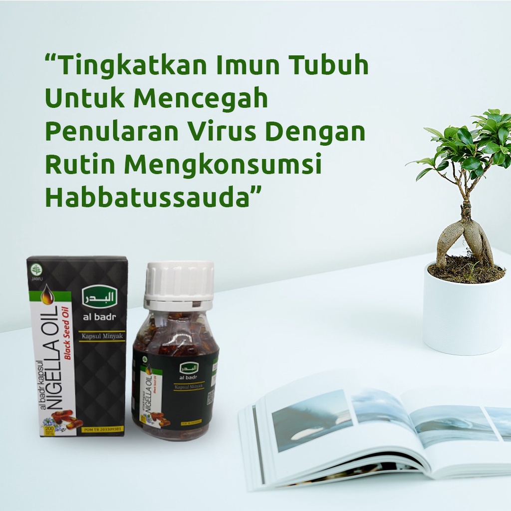 

Kapsul Habbatussauda Minyak NIGELLA OIL Al Badr isi 200 kapsul