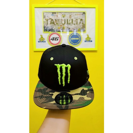 Topi Original MONSTER ENERGY TRACKER CAMO ARMY x NEW ERA 9FIFTY