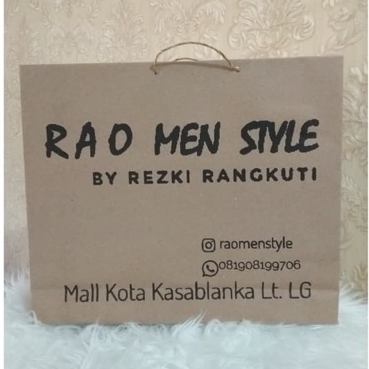 

paperbag coklat plus sablon ukuran 30x10x25