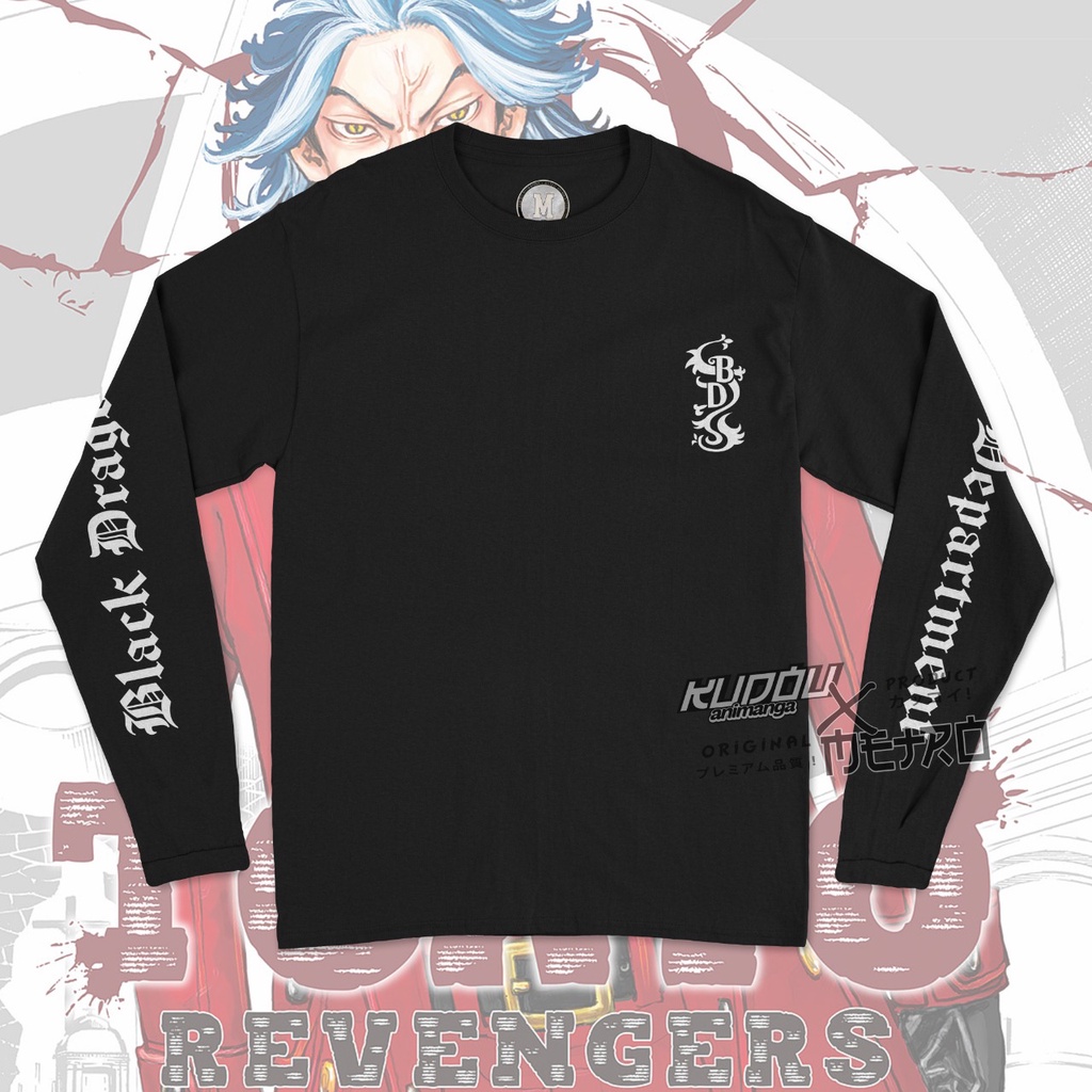 Longsleeve Black Dragon Anime Tokyo Manji Tokyo Revengers Manga Premium Unisex